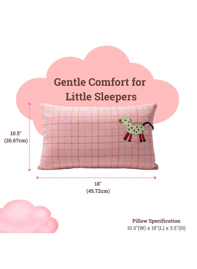 VELMORE Toddler Baby Pillow – Soft 100% Cotton Cover with Poly-Fiber Filling, Ideal Travel Pillow for Kids, Perfect for Sleeping, Bedding & Floor Use (26.67 × 45.72 cm), Available in Elegant Colors - Image 5